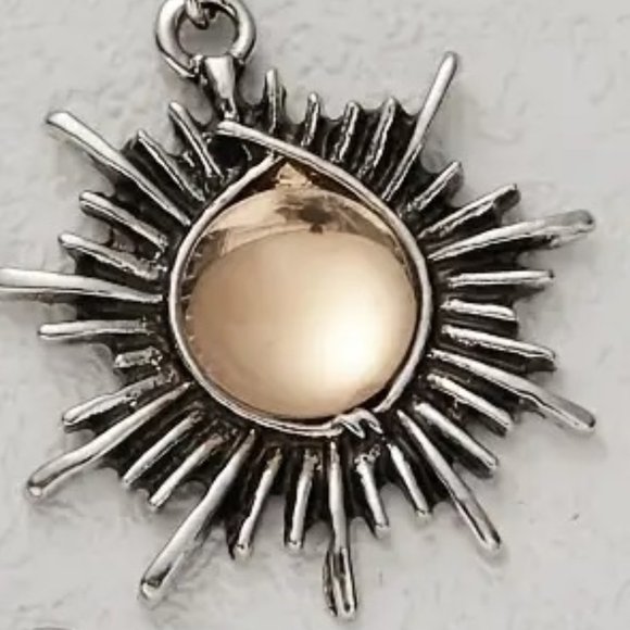 Jewelry Set - Boho Sun And Moon Earrings and Necklace Set - NEW - Picture 5 of 5